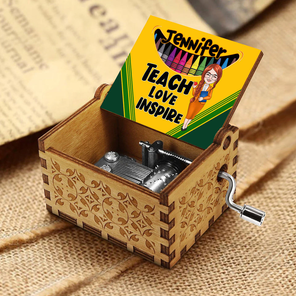 Positive Affirmations Butterfly - Personalized Butterfly Hand Crank Music Box
