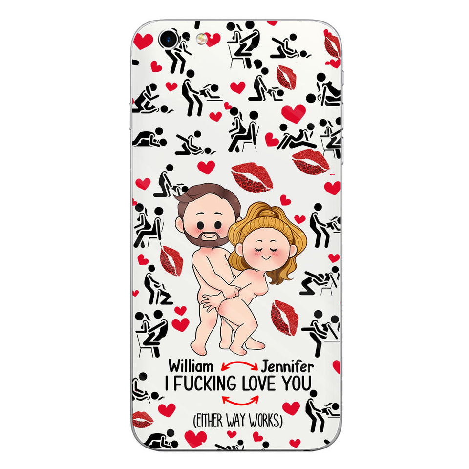 I Love You - gift for husband, wife, boyfriend, girlfriend - Personalized Clear Phone Case