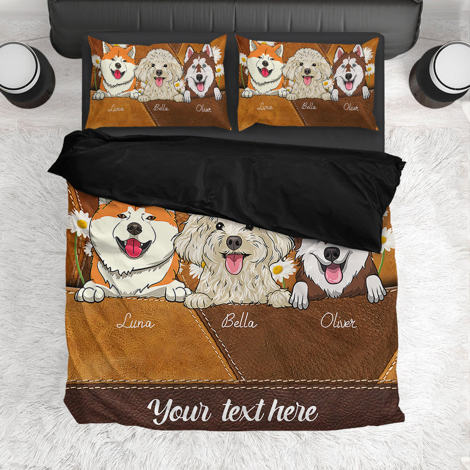 Life Is Better With Dogs - Personalized Dog Bedding Set