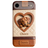 Custom From Any Photo - Personalized Dog Leather Phone Case