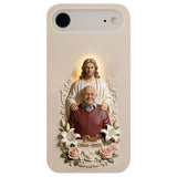 Memorial Gift Idea, Gift for Lost of Loved Ones - Personalized Memorial 3D Embossed Leather Phone Case