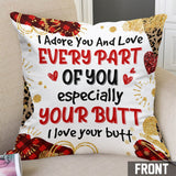 I Adore You And Love Every Part Of You - Personalized Couple Throw Pillow