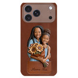 I Love You - Personalized Mother 3D Embossed Leather Phone Case