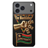 The Blackfather - Personalized Father 3D Embossed Leather Phone Case