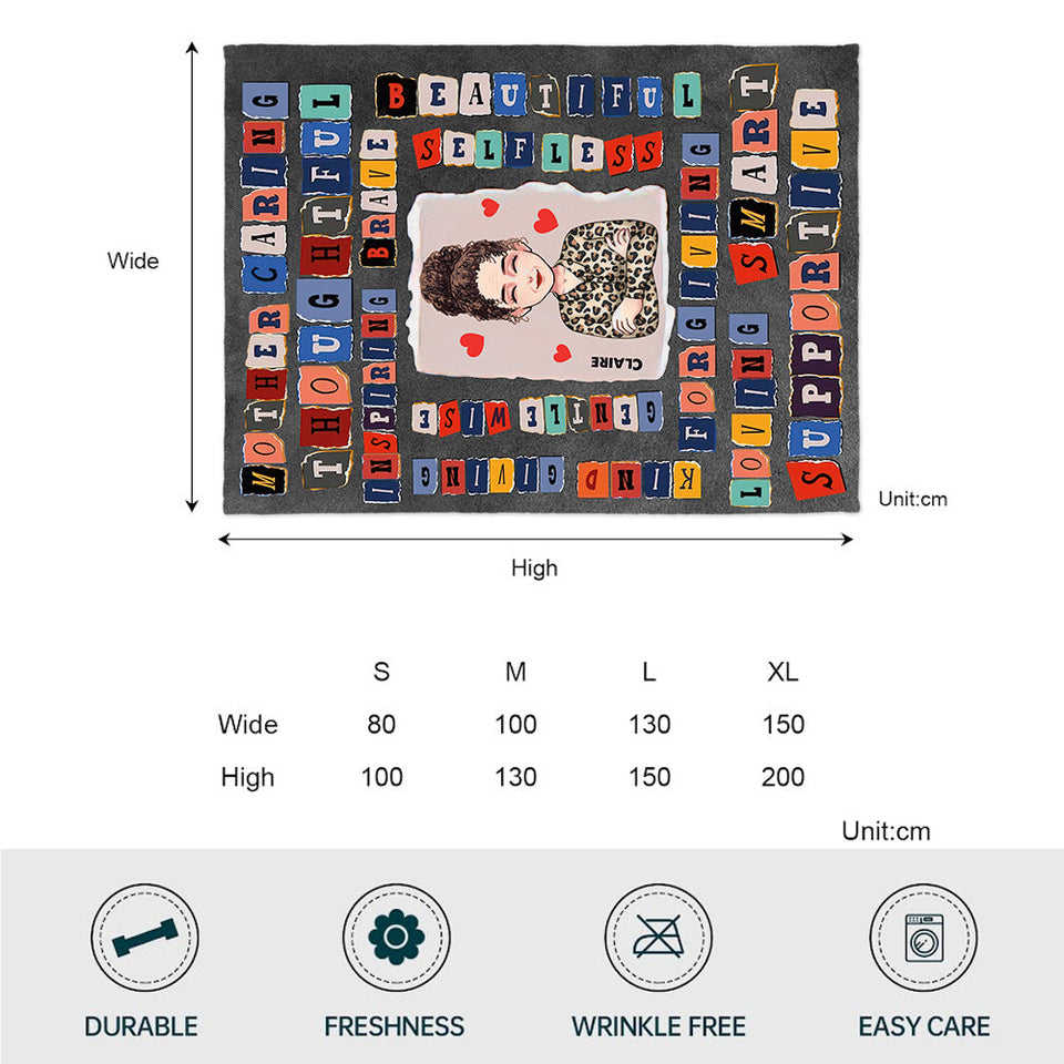 Mother Loving Beautiful - Personalized Mother's Day Mother Blanket