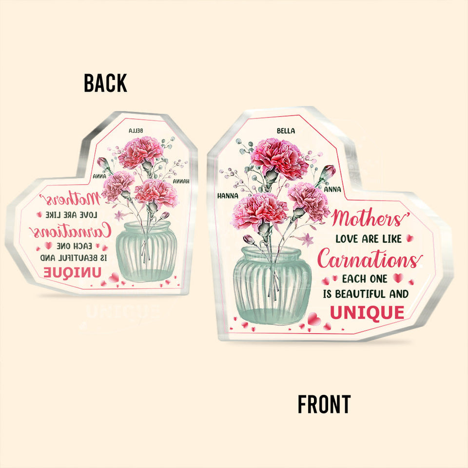 Mothers' Love - Personalized Mother's Day Mother Custom Shaped Acrylic Plaque