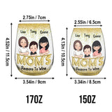 Mom's Reasons To Wine - Personalized Mother's Day Mother All Over Wine Glass