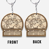 Best Dad Ever - Personalized Father's Day Father Keychain (Printed On Both Sides)