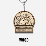 Best Dad Ever - Personalized Father's Day Father Keychain (Printed On Both Sides)