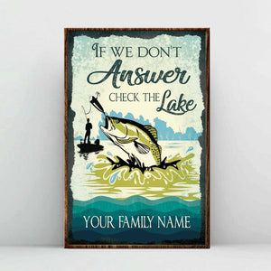 If We Don't Answer - Fishing Personalized Rectangle Metal Sign