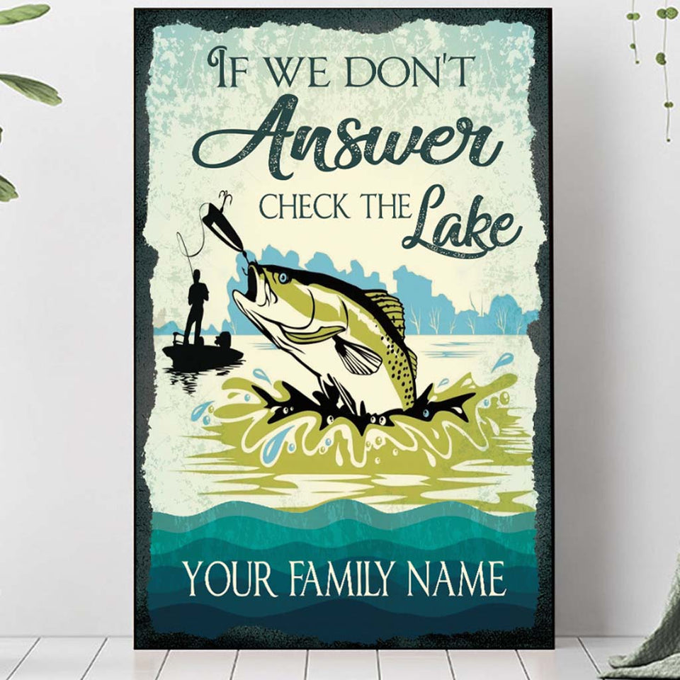 If We Don't Answer - Fishing Personalized Rectangle Metal Sign