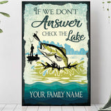 If We Don't Answer - Fishing Personalized Rectangle Metal Sign
