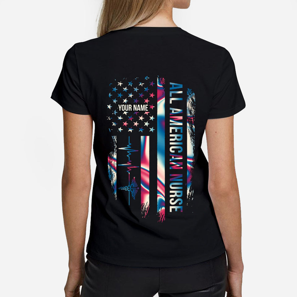 Proud Nurse - Personalized Independence Day T-shirt and Hoodie
