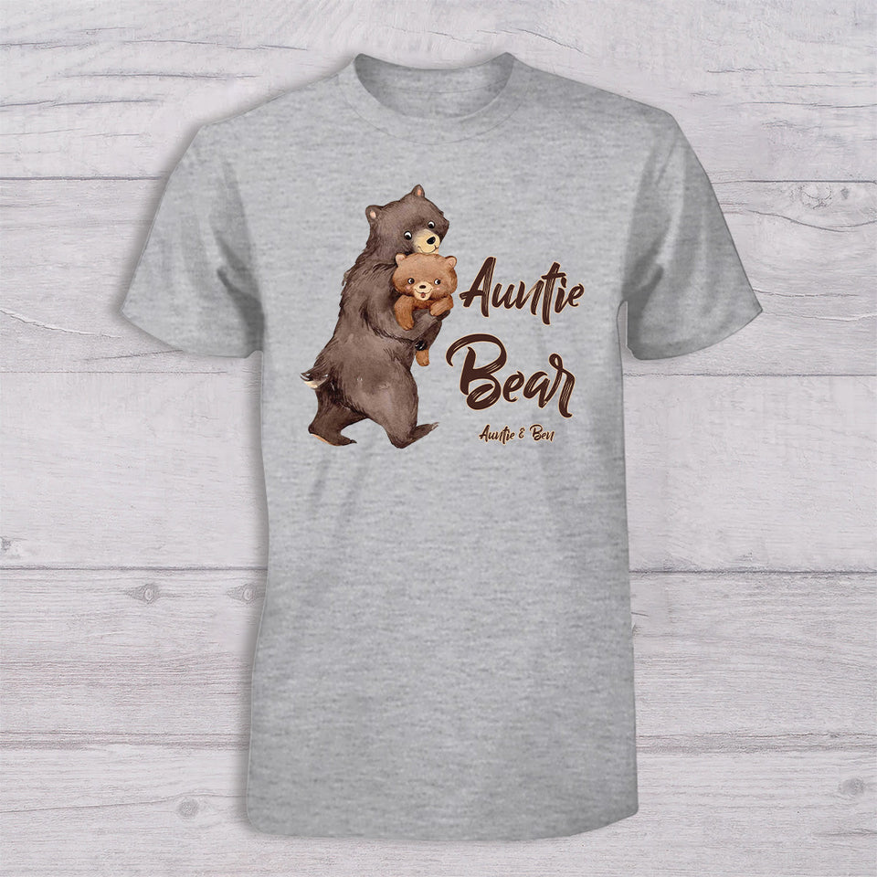 Papa Bear Baby Bear - Personalized Father T-shirt And Baby Onesie