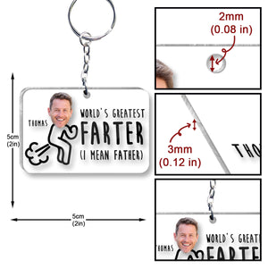 World’s Greatest Farter - Personalized Father Transparent Keychain