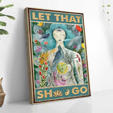 Let That Sht Go - Yoga Canvas And Poster