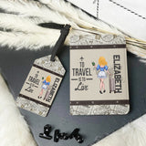 Adventure Awaits - Travelling gift for her, mom, wife, girlfriend, friend - Personalized Set
