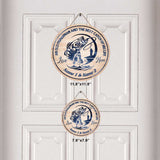 An Old Fishman - Fishing Personalized Round Wood Sign