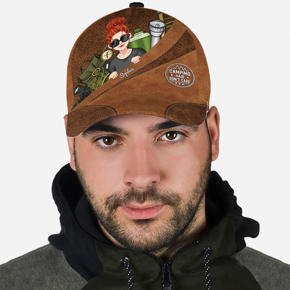 Camp Hair Don't Care - Personalized Camping Classic Cap