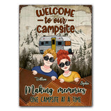 Camping Partners For Life - Personalized Camping Rectangle Metal Sign