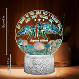 So Many In The Sea - Personalized Turtle Shaped Plaque Light Base