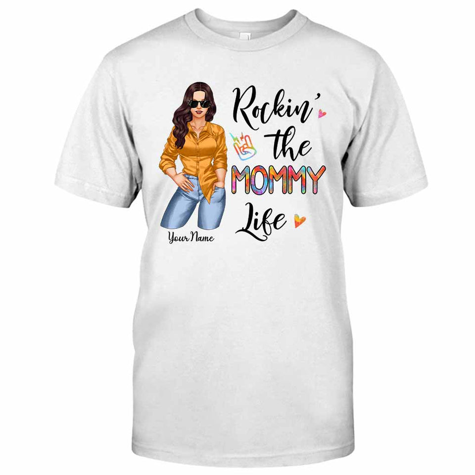 Rockin' The Nana Life - Personalized Grandma T-shirt and Hoodie 0921