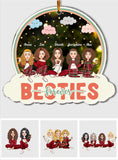 Always Besties On The Cloud - Personalized Transparent Ornament