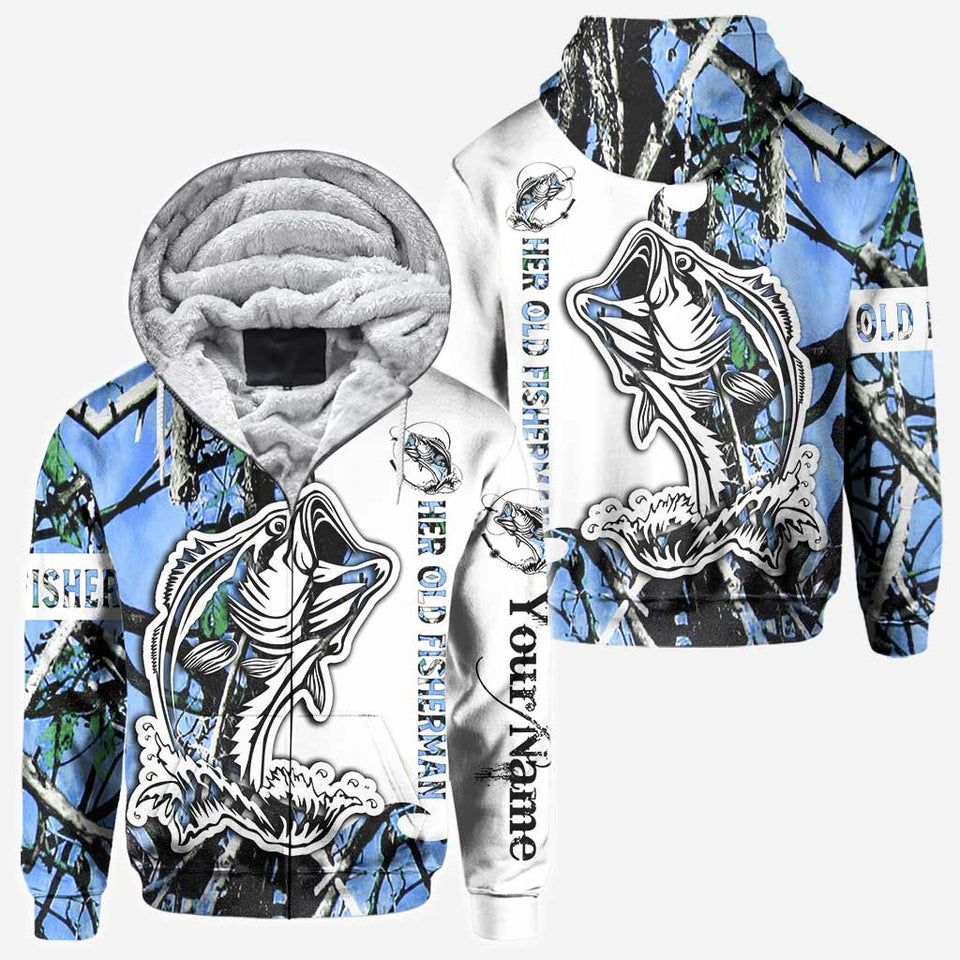 His Best Catch - Personalized Fishing All Over T-shirt and Hoodie