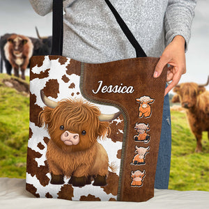 Just A Girl Who Loves Highland Cow - Personalized Tote Bag
