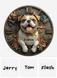 Smile Pitbull - Personalized Pitbull Wall Clock