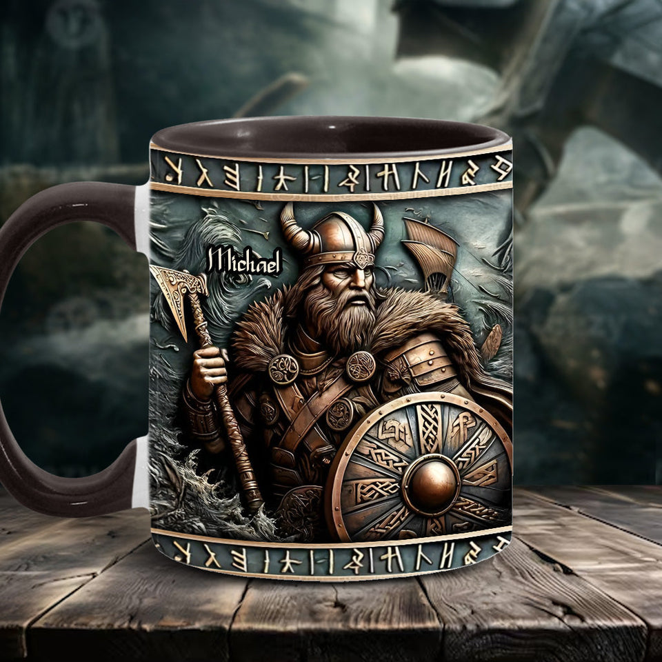 Viking Warrior - Personalized Viking Accent Mug
