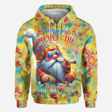 Old Hippies Never Die They Just Go To Pot - Personalized Hippie All Over Shirt