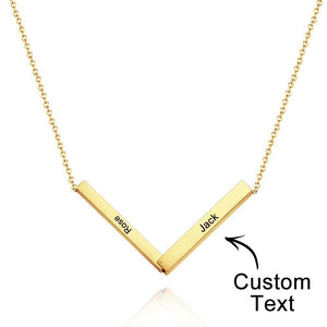 Unique Design - Personalized Folded Bar Necklaces