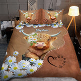 Love Highland Cows - Personalized Quilt Set