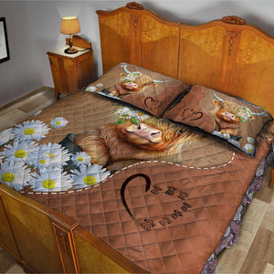 Love Highland Cows - Personalized Quilt Set