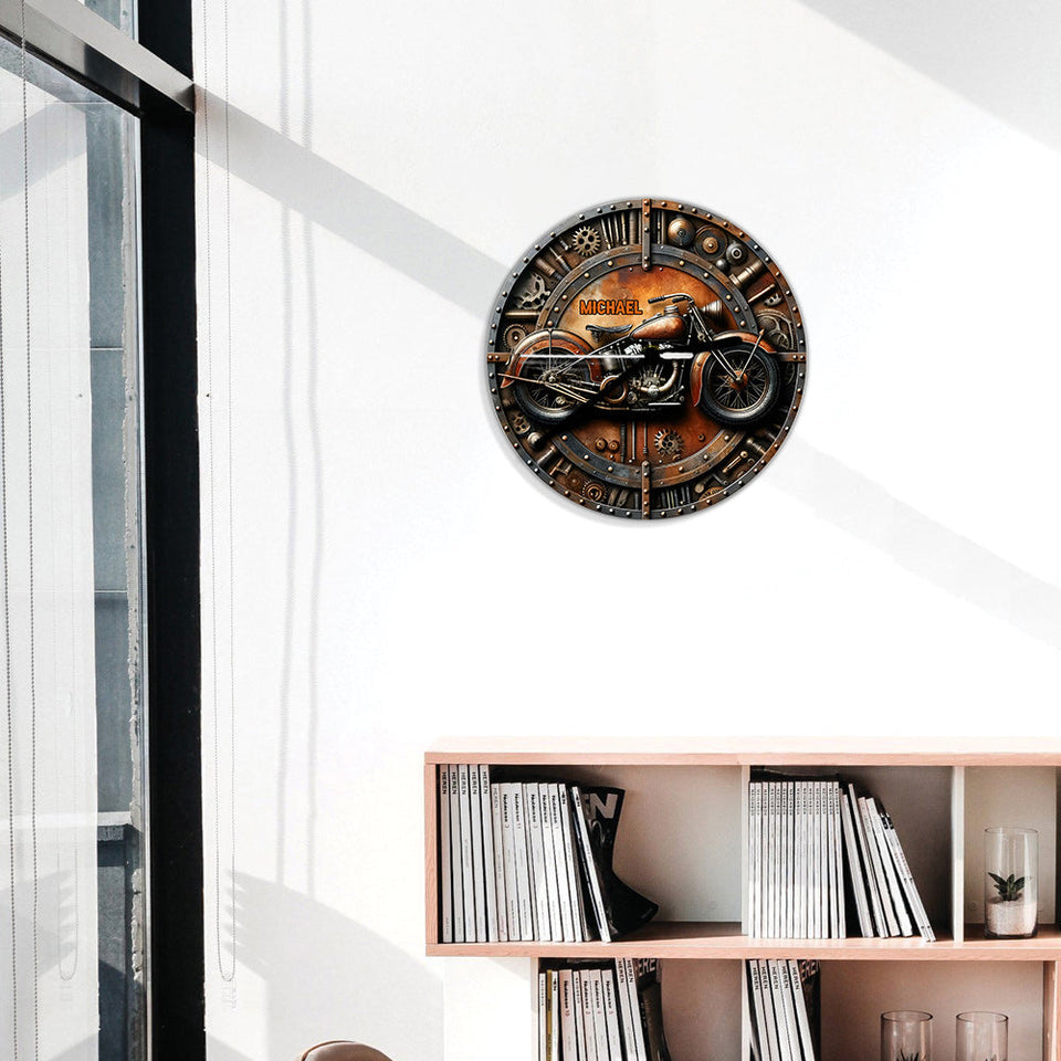 Time To Ride - Personalized Biker Wall Clock