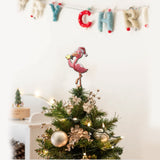 Funny Falmingo - Personalized Flamingo Tree Topper