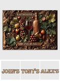 Welcome To The Wine Bar - Personalized Wine Rectangle Metal Sign