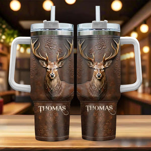 Love Hunting - Personalized Hunting Tumbler With Handle