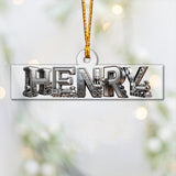 Train Alphabet Letter - Personalized Kid Transparent Ornament