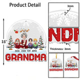 Merry Christmas Grandma - Personalized Grandma Transparent Ornament