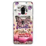Positive Affirmations Butterfly - Personalized Butterfly Clear Phone Case