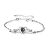 Personalized Heart Picture Projection Charm
