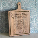 Grandma's Kitchen - Personalized Grandma Cutting Board