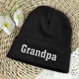Custom Name - Personalized Grandpa Embroidered Beanie