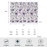 Custom Name Purple Flowers - Personalized granddaughter Blanket