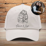 Custom Photo - Personalized Bestie Embroidered Classic Cap