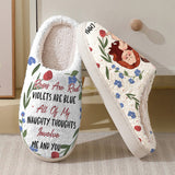 Roses Are Red - Personalized Couple Slippers