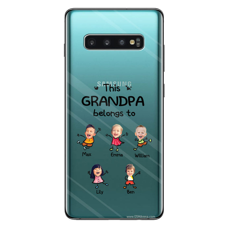 This Grandpa Belongs To - Personalized Grandpa Clear Phone Case