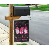 In This House We Never Give Up Flag Breast Cancer Awareness Garden Flag 0622
